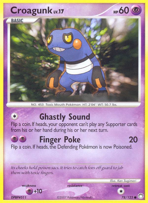 Croagunk – Mysterious Treasures 78/123 Pokémon card