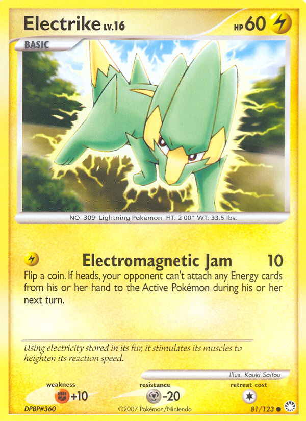 Electrike – Mysterious Treasures 81/123 Pokémon card