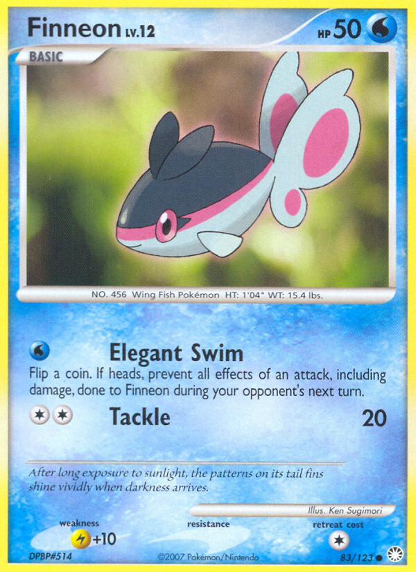 Finneon – Mysterious Treasures 83/123 Pokémon card