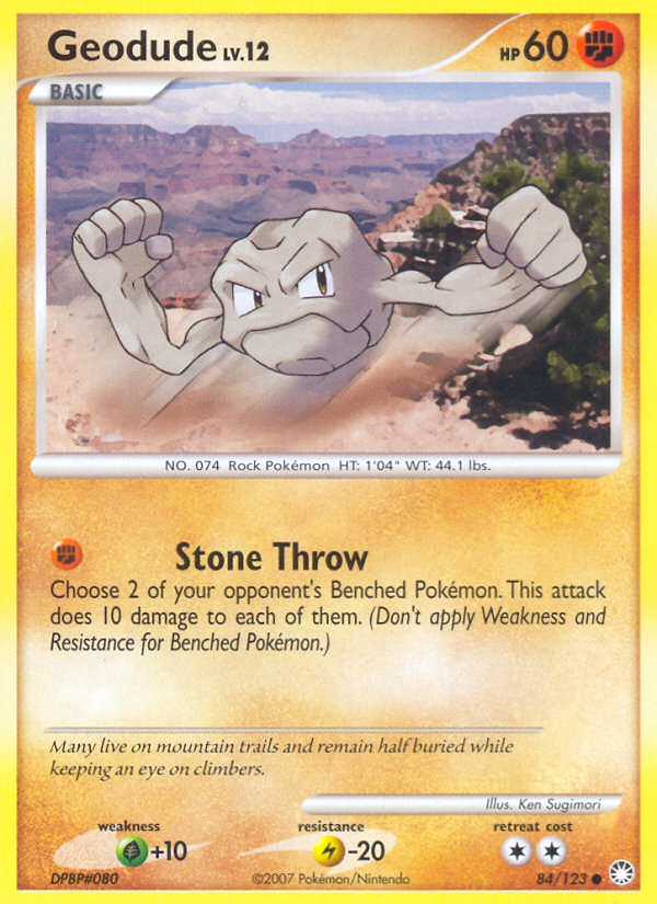 Geodude – Mysterious Treasures 84/123 Pokémon card
