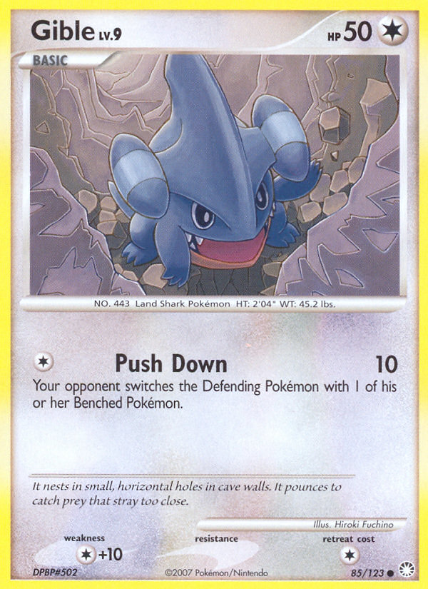 Gible – Mysterious Treasures 85/123 Pokémon card