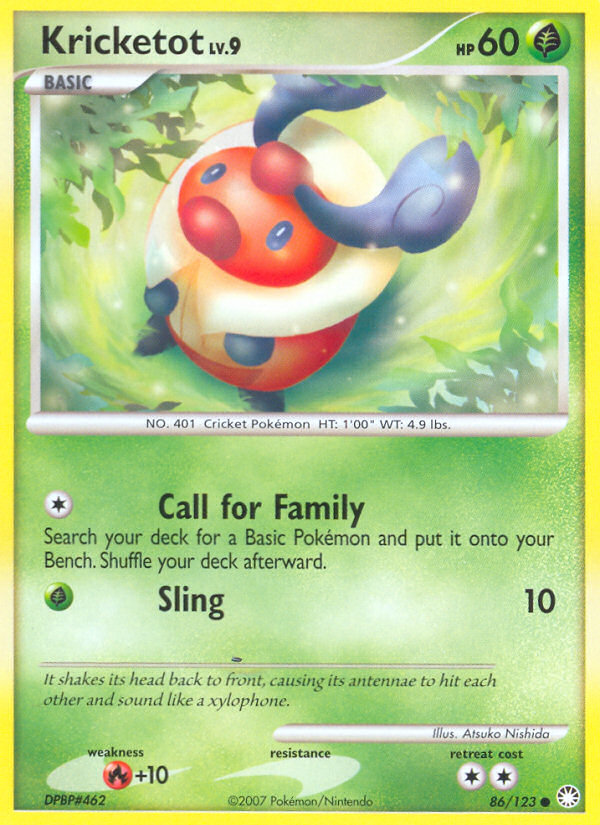 Kricketot – Mysterious Treasures 86/123 Pokémon card