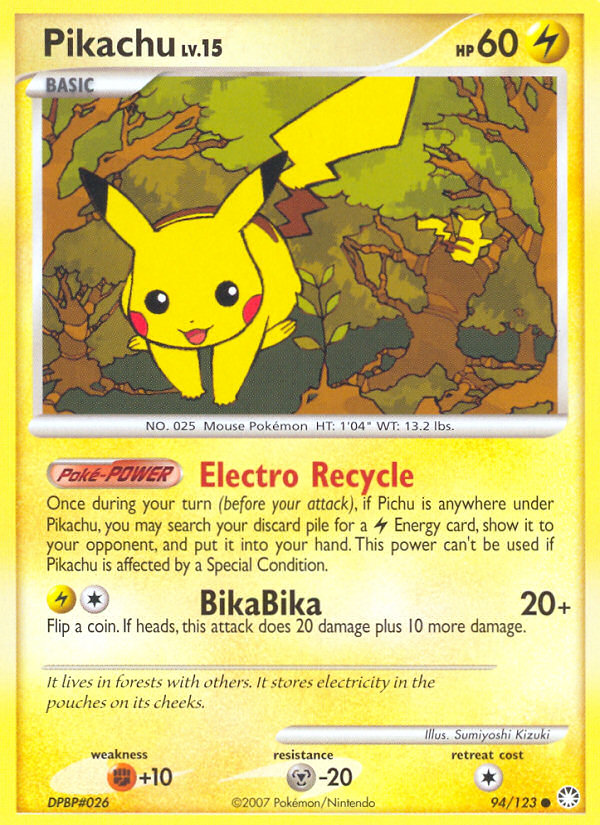 Pikachu – Mysterious Treasures 94/123 Pokémon card