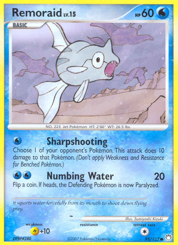 Remoraid – Mysterious Treasures 95/123 Pokémon card