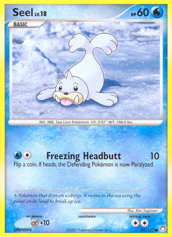 Seel – Mysterious Treasures 97/123 Pokémon card
