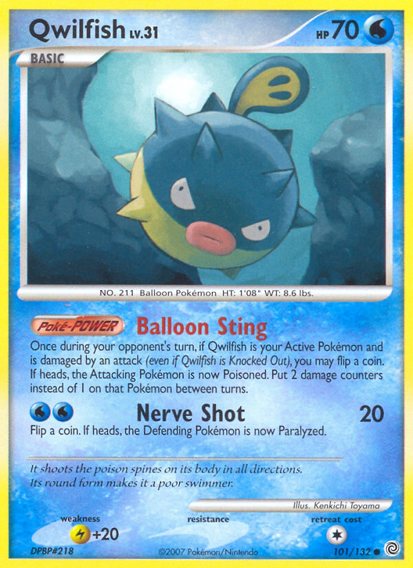 Qwilfish – Secret Wonders 101/132 Pokémon card