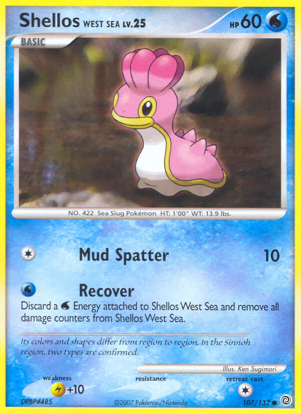 Shellos West Sea – Secret Wonders 107/132 Pokémon card