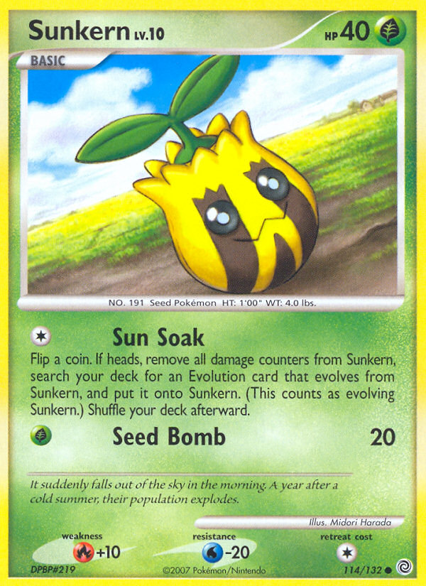 Sunkern – Secret Wonders 114/132 Pokémon card
