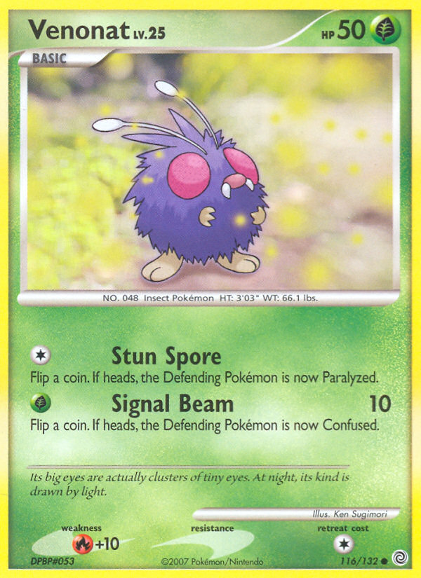Venonat – Secret Wonders 116/132 Pokémon card
