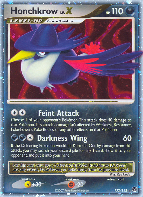 Honchkrow LV.X – Secret Wonders 132/132 Pokémon card