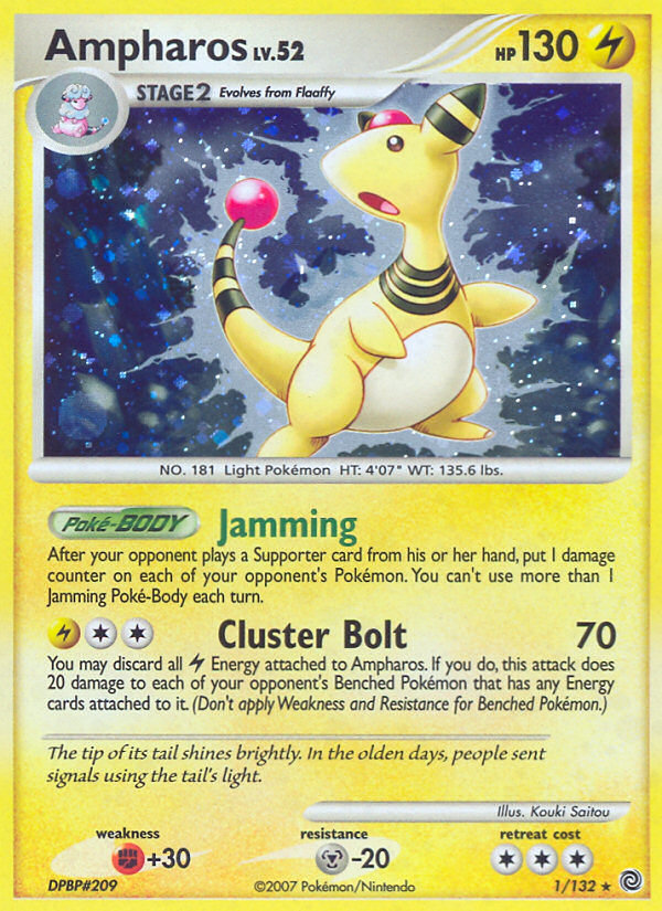 Ampharos – Secret Wonders 1/132 Pokémon card