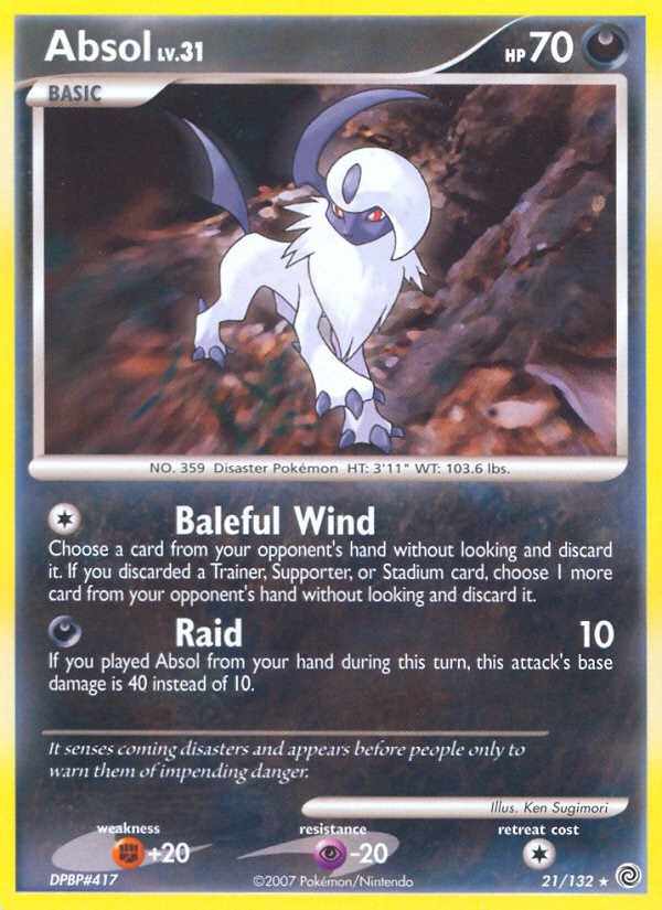 Absol – Secret Wonders 21/132 Pokémon card