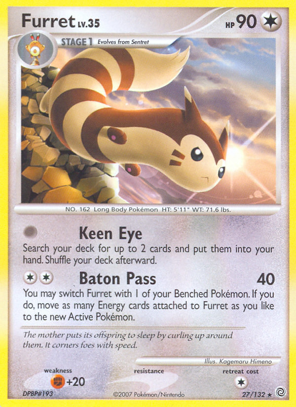 Furret – Secret Wonders 27/132 Pokémon card