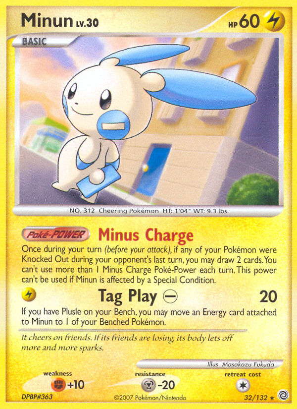 Minun – Secret Wonders 32/132 Pokémon card