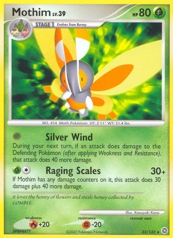 Mothim – Secret Wonders 33/132 Pokémon card