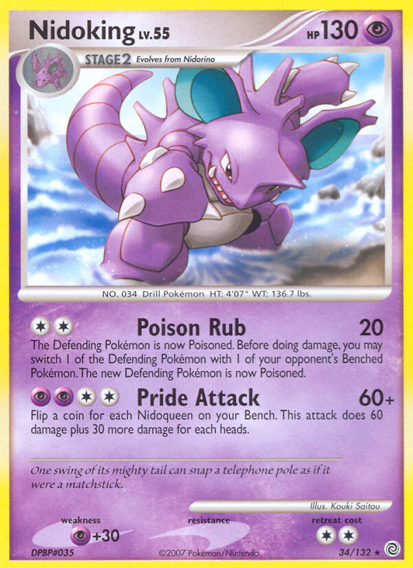 Nidoking – Secret Wonders 34/132 Pokémon card