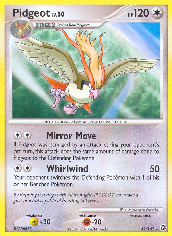Pidgeot – Secret Wonders 35/132 Pokémon card