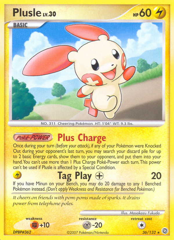 Plusle – Secret Wonders 36/132 Pokémon card