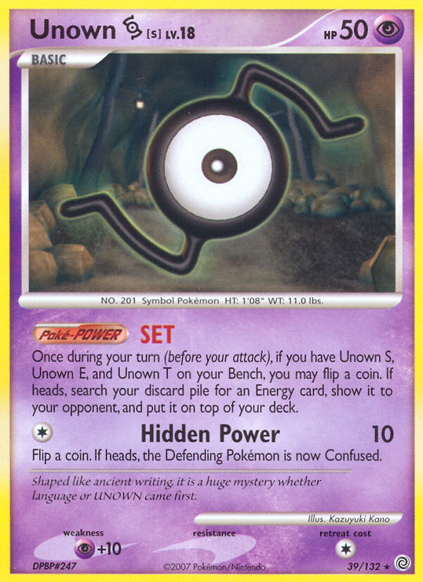 Unown [S] – Secret Wonders 39/132 Pokémon card