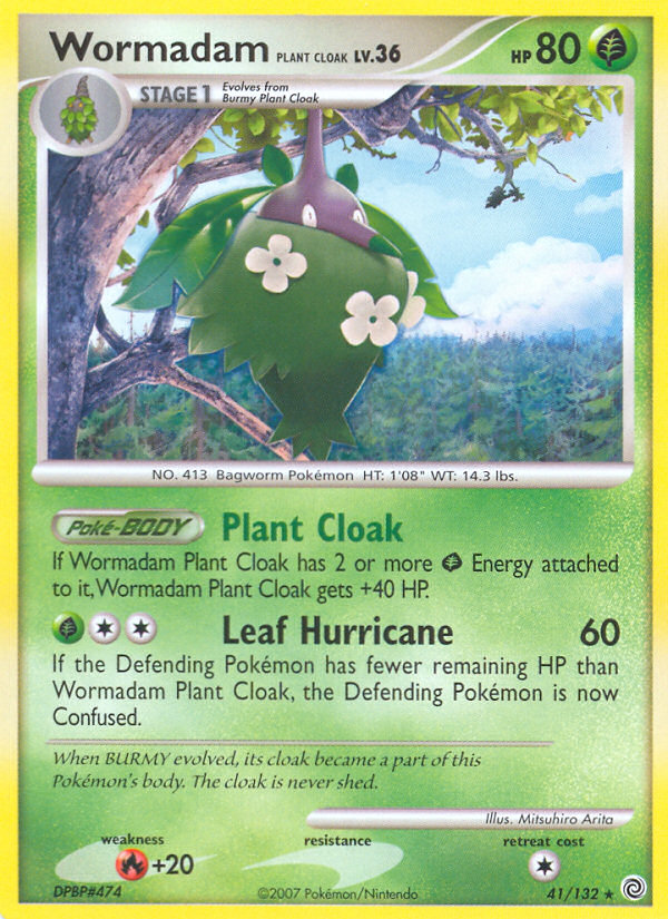 Wormadam Plant Cloak – Secret Wonders 41/132 Pokémon card