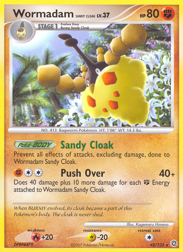 Wormadam Sandy Cloak – Secret Wonders 42/132 Pokémon card