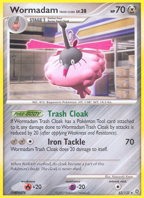 Wormadam Trash Cloak – Secret Wonders 43/132 Pokémon card