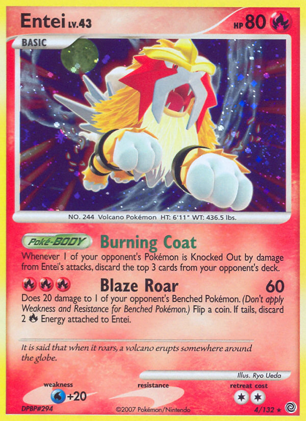 Entei – Secret Wonders 4/132 Pokémon card