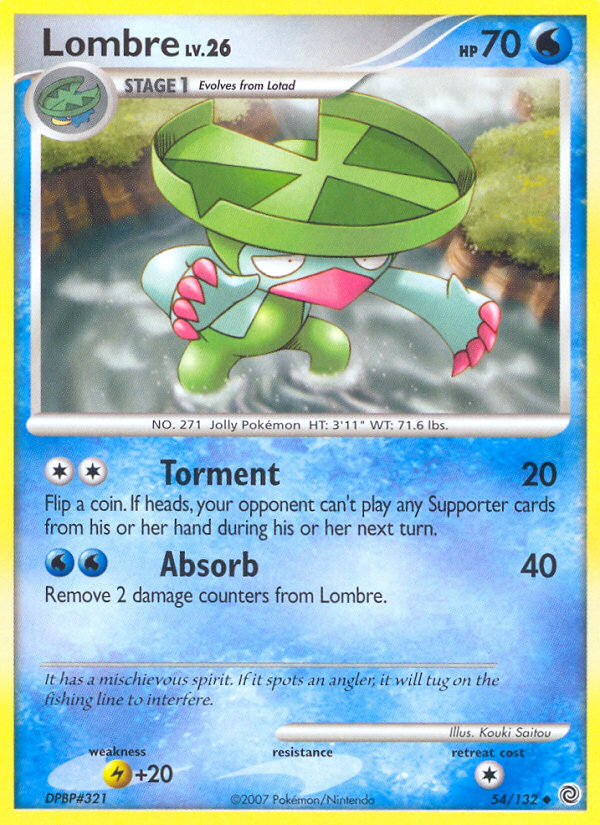 Lombre – Secret Wonders 54/132 Pokémon card