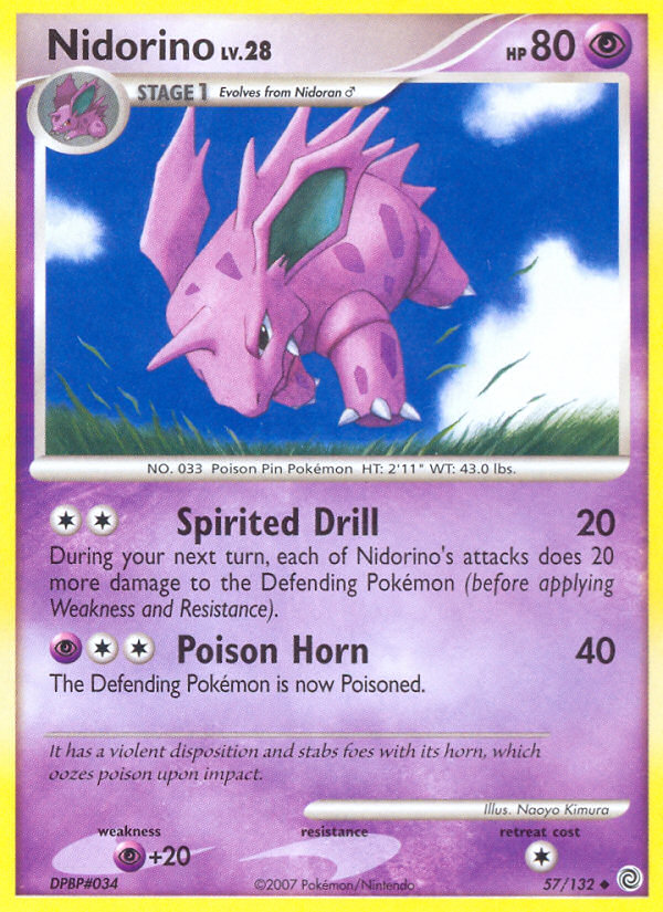 Nidorino – Secret Wonders 57/132 Pokémon card