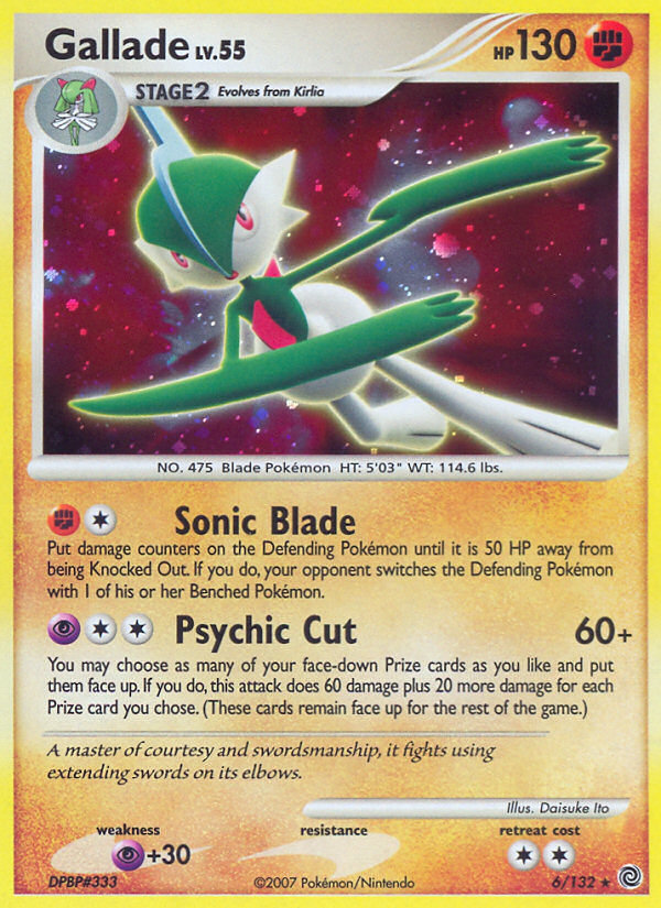Gallade – Secret Wonders 6/132 Pokémon card