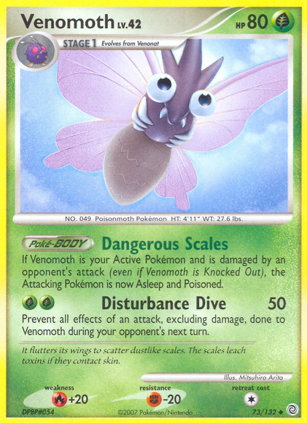 Venomoth – Secret Wonders 73/132 Pokémon card
