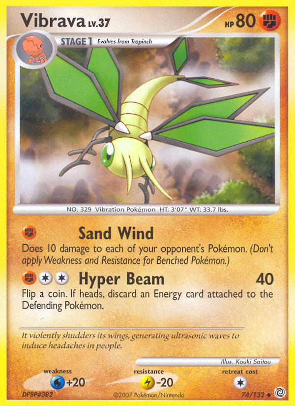 Vibrava – Secret Wonders 74/132 Pokémon card
