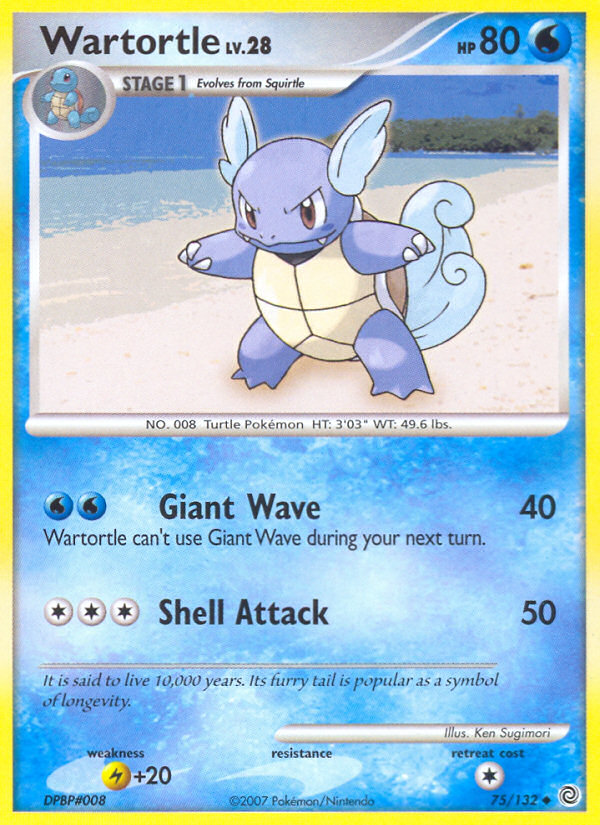 Wartortle – Secret Wonders 75/132 Pokémon card