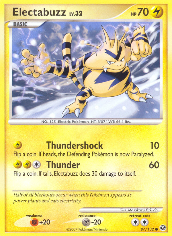 Electabuzz – Secret Wonders 87/132 Pokémon card