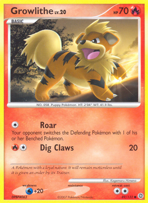 Growlithe – Secret Wonders 89/132 Pokémon card