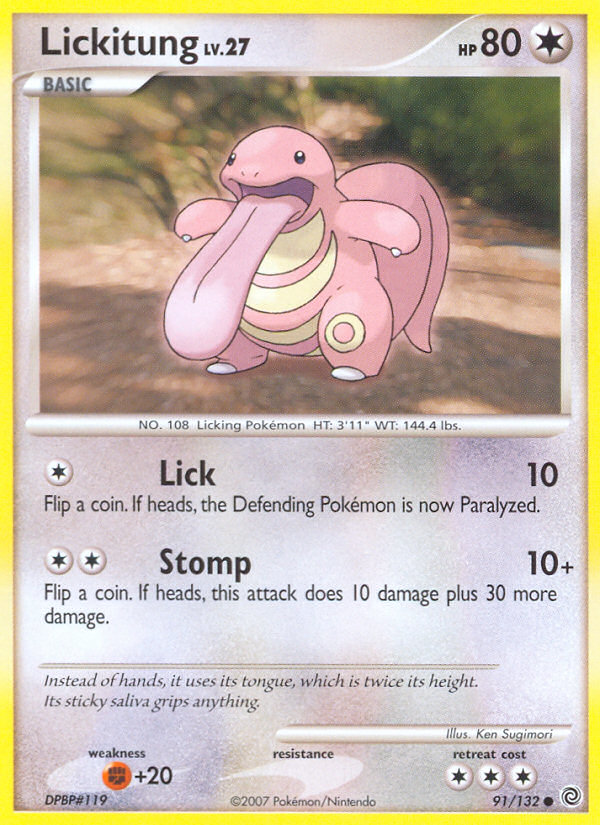 Lickitung – Secret Wonders 91/132 Pokémon card
