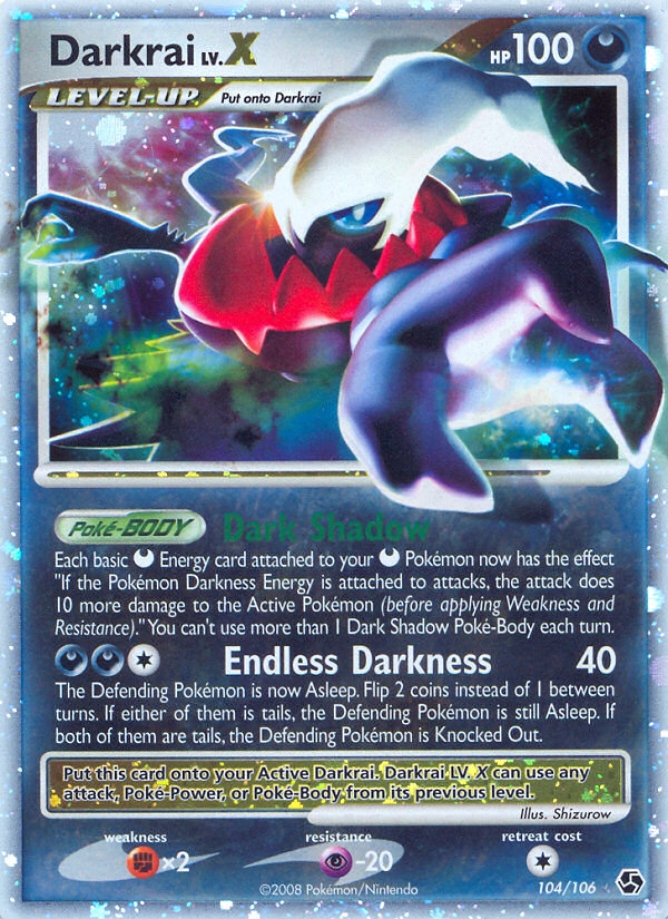 Darkrai LV.X – Great Encounters 104/106 Pokémon card