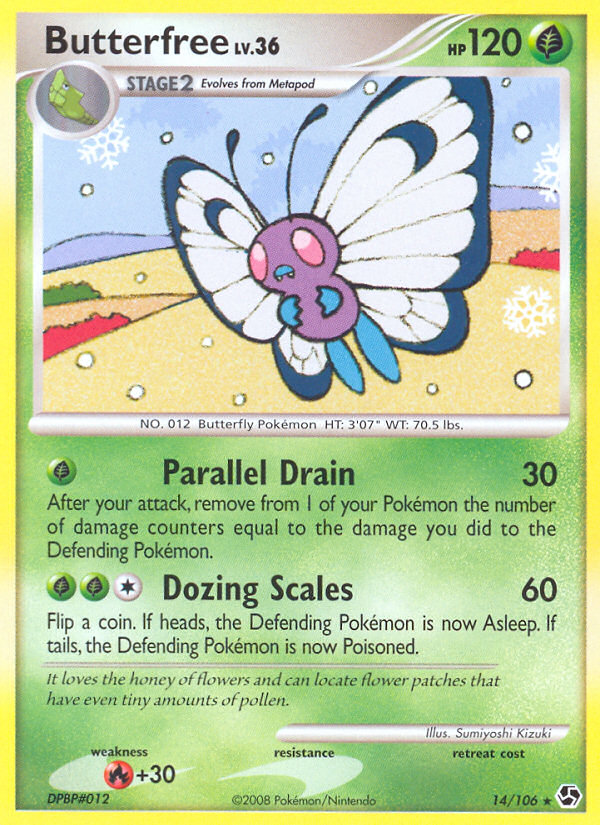 Butterfree – Great Encounters 14/106 Pokémon card