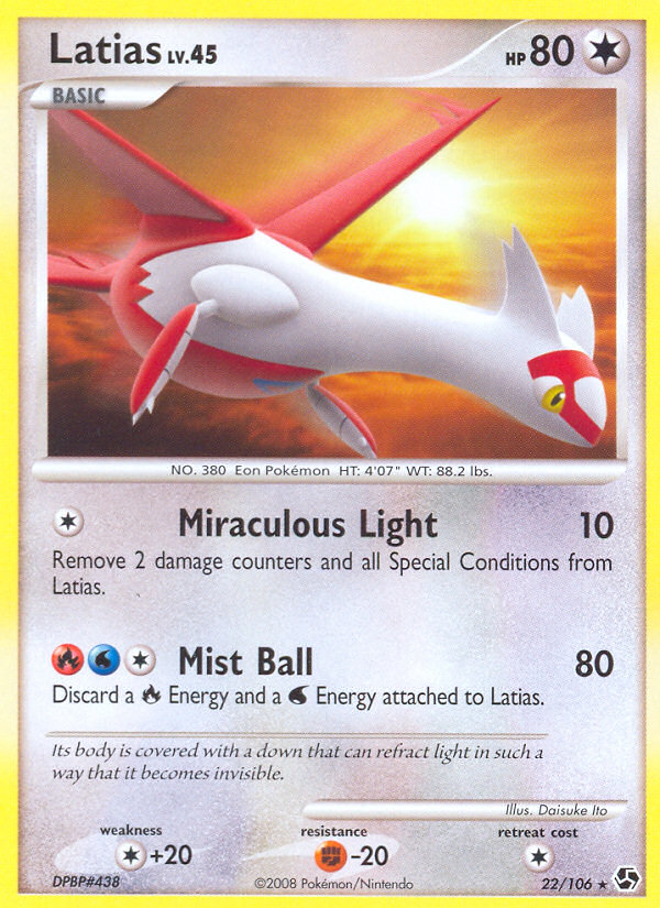 Latias – Great Encounters 22/106 Pokémon card