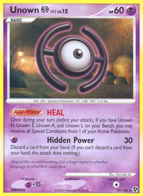 Unown [H] – Great Encounters 29/106 Pokémon card