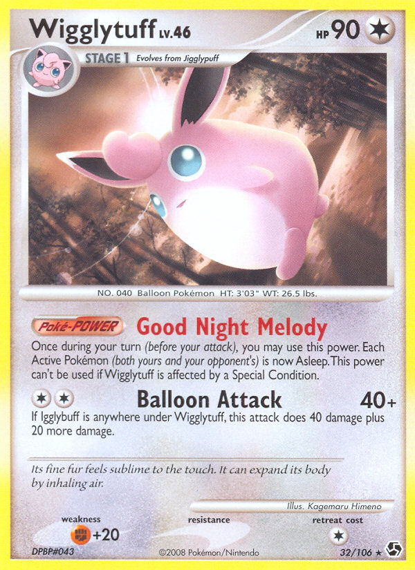 Wigglytuff – Great Encounters 32/106 Pokémon card