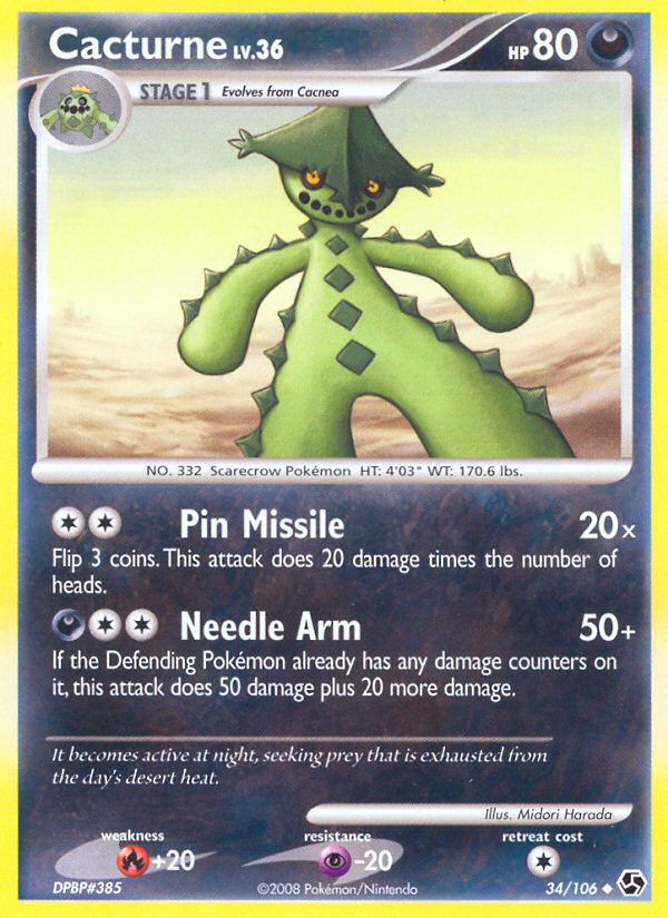 Cacturne – Great Encounters 34/106 Pokémon card