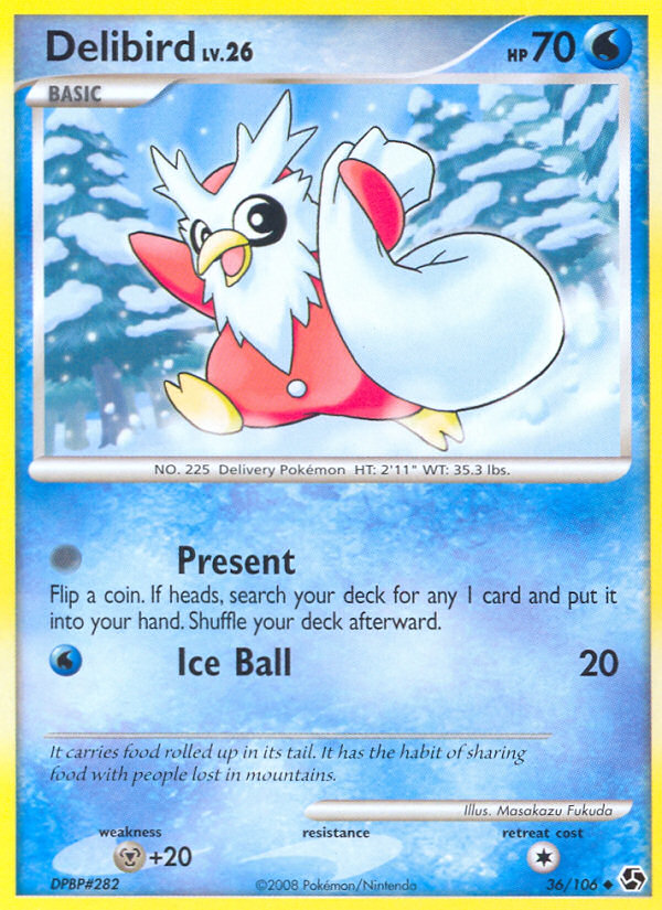 Delibird – Great Encounters 36/106 Pokémon card