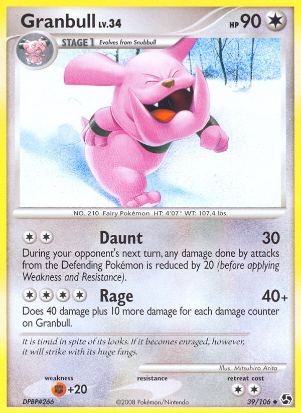 Granbull – Great Encounters 39/106 Pokémon card