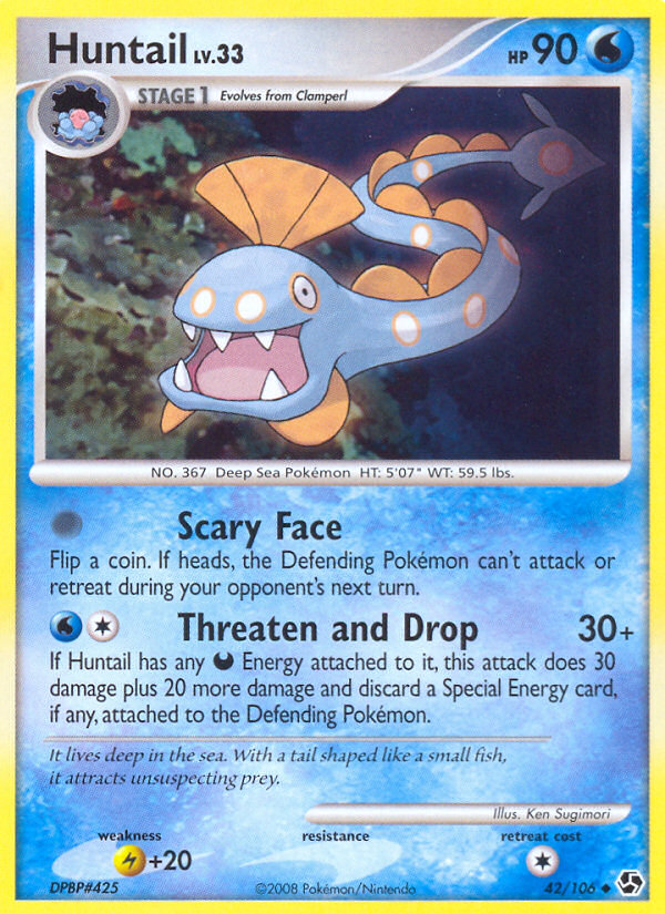 Huntail – Great Encounters 42/106 Pokémon card