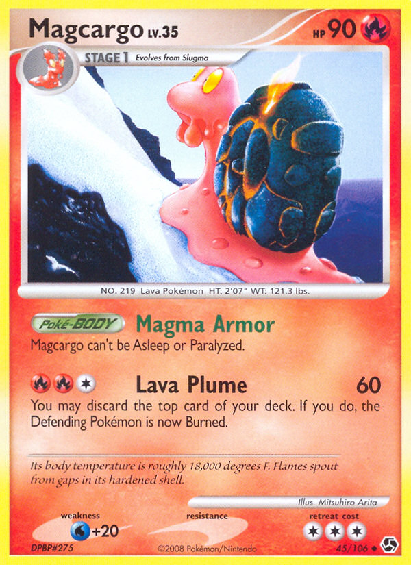Magcargo – Great Encounters 45/106 Pokémon card