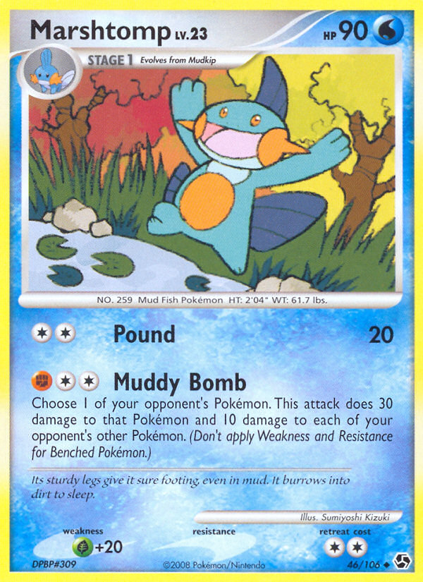 Marshtomp – Great Encounters 46/106 Pokémon card