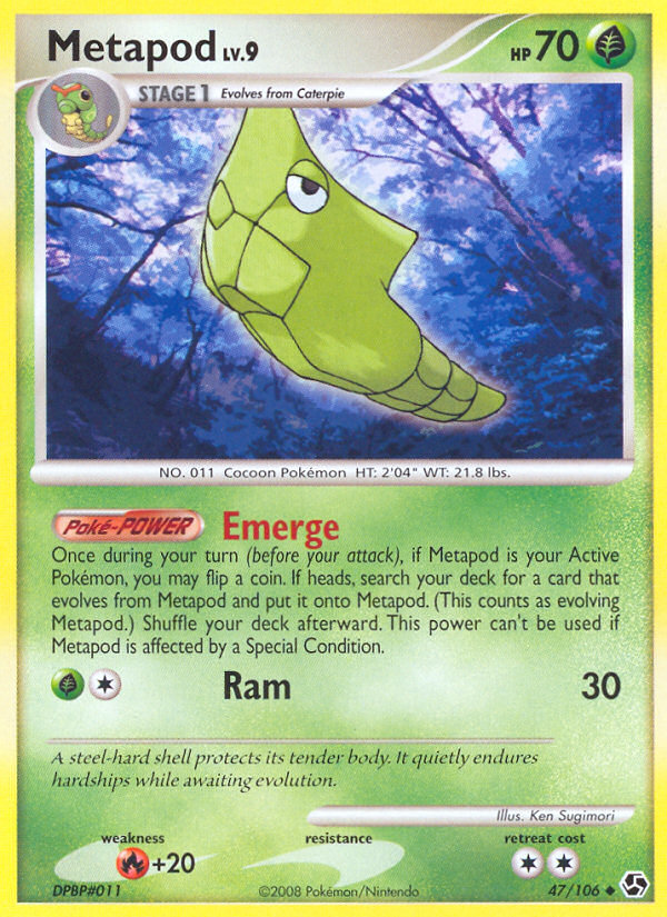 Metapod – Great Encounters 47/106 Pokémon card