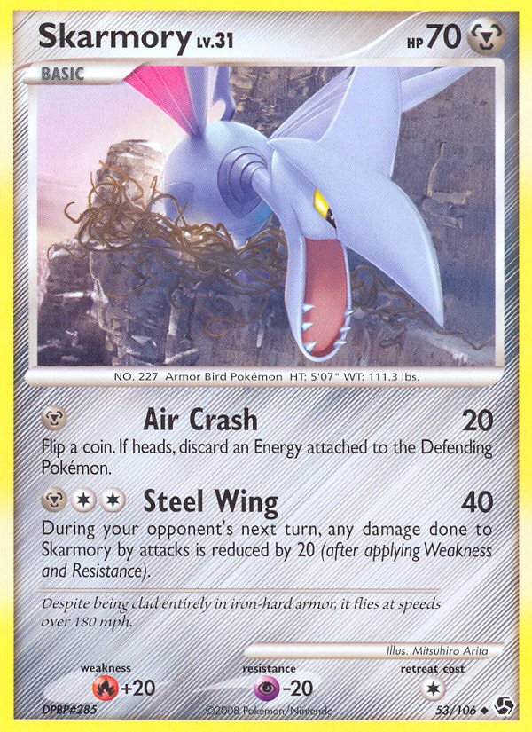 Skarmory – Great Encounters 53/106 Pokémon card