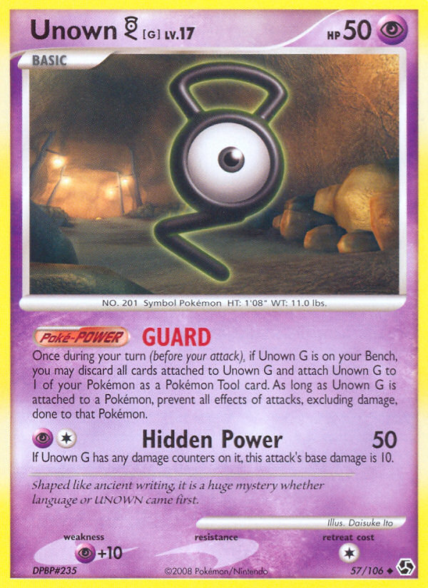 Unown [G] – Great Encounters 57/106 Pokémon card